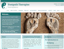 Tablet Screenshot of footpaththerapies.co.uk